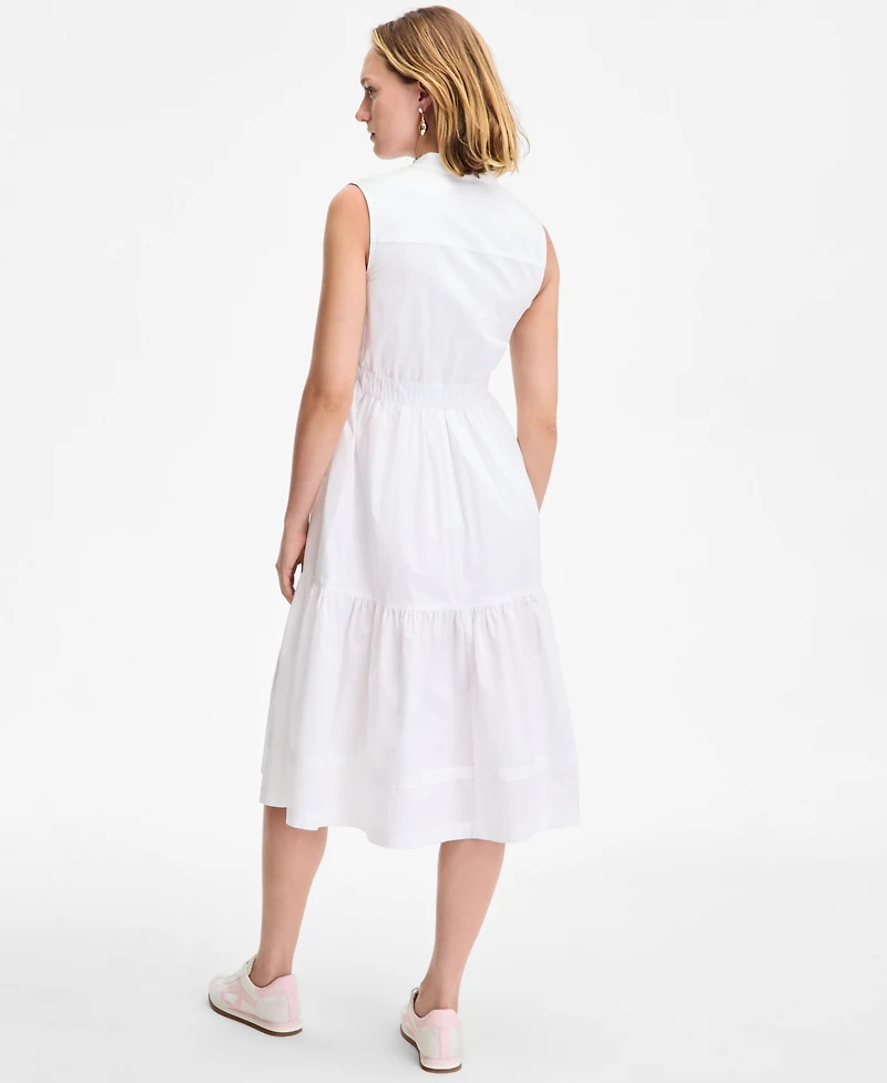 On 34th Women's Sleeveless Tiered Midi Shirtdress, Exclusively at Macy's