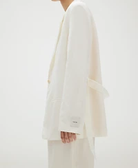 Calvin Klein Women's Notched Collar Belted Blazer