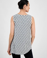 Jm Collection Women's Printed Scoop-Neck Sleeveless Tank Top, Exclusively at Macy's