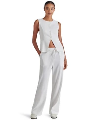 Steve Madden Women's Wesley Button-Front Linen-Blend Vest