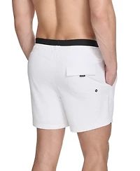 Calvin Klein Men's Logo Elastic Waist Modern Euro 5" Volley Swim Trunks