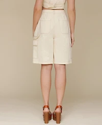 Avec Les Filles Women's Long Cargo Shorts