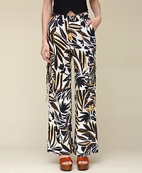Avec Les Filles Women's Printed Linen-Blend Cargo Pants
