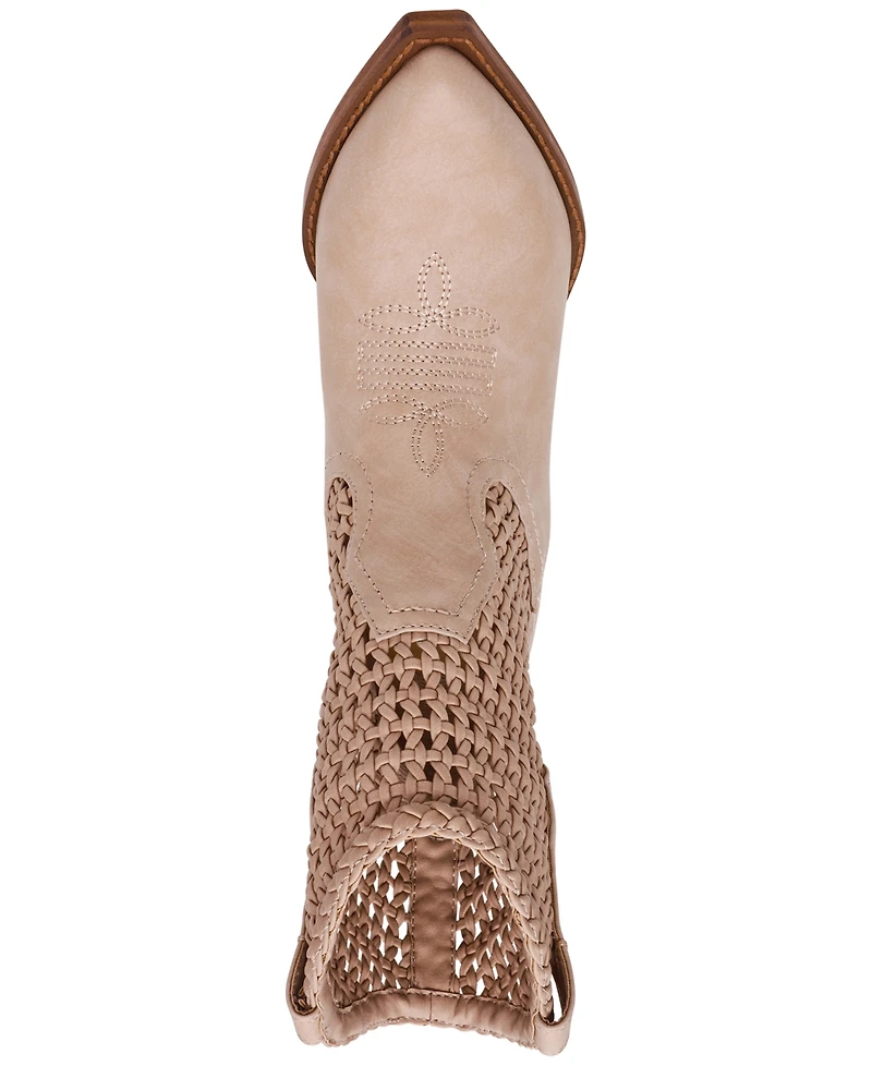 Dv Dolce Vita Women's Alessia Woven Pull-On Cowboy Western Booties