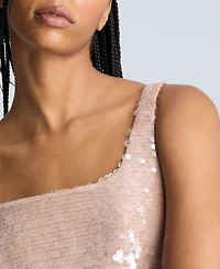 Kenneth Cole Women's Sequin-Bodice Open-Back Shift Dress