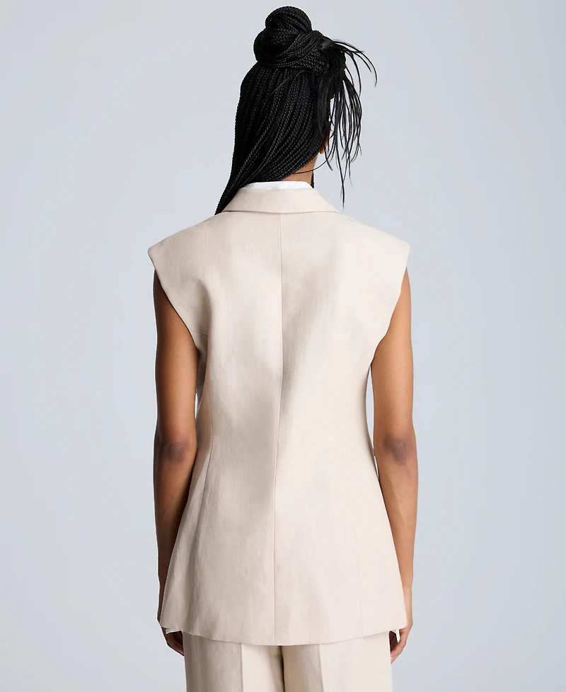 Kenneth Cole Women's Layered Vest With Detachable Front Shirt