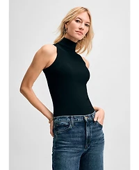 Isaac Mizrahi Women's Rib Turtleneck Shell Tank