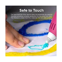 myFirst 3dPen Make - Multi Speed Printing Pen with 6 Pla Filament Colors, Stencil Book, Charger For Kids - Red