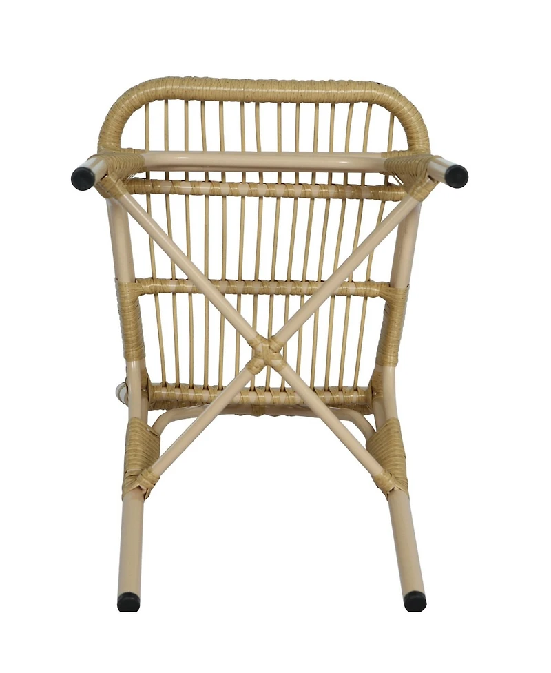Streamdale Outdoor Wicker Patio Dining Chairs (Set of 2), Natural