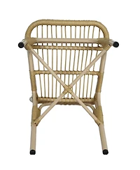Streamdale Outdoor Wicker Patio Dining Chairs (Set of 2), Natural