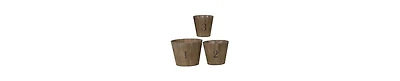 Set of 3 Round Wooden Planters – Various Sizes for Indoor & Outdoor Use
