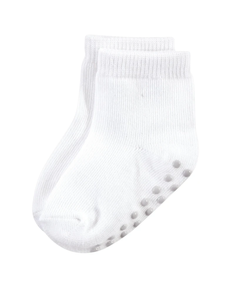 Touched by Nature Baby Girls 8Pk Organic Non Skid Crew Socks