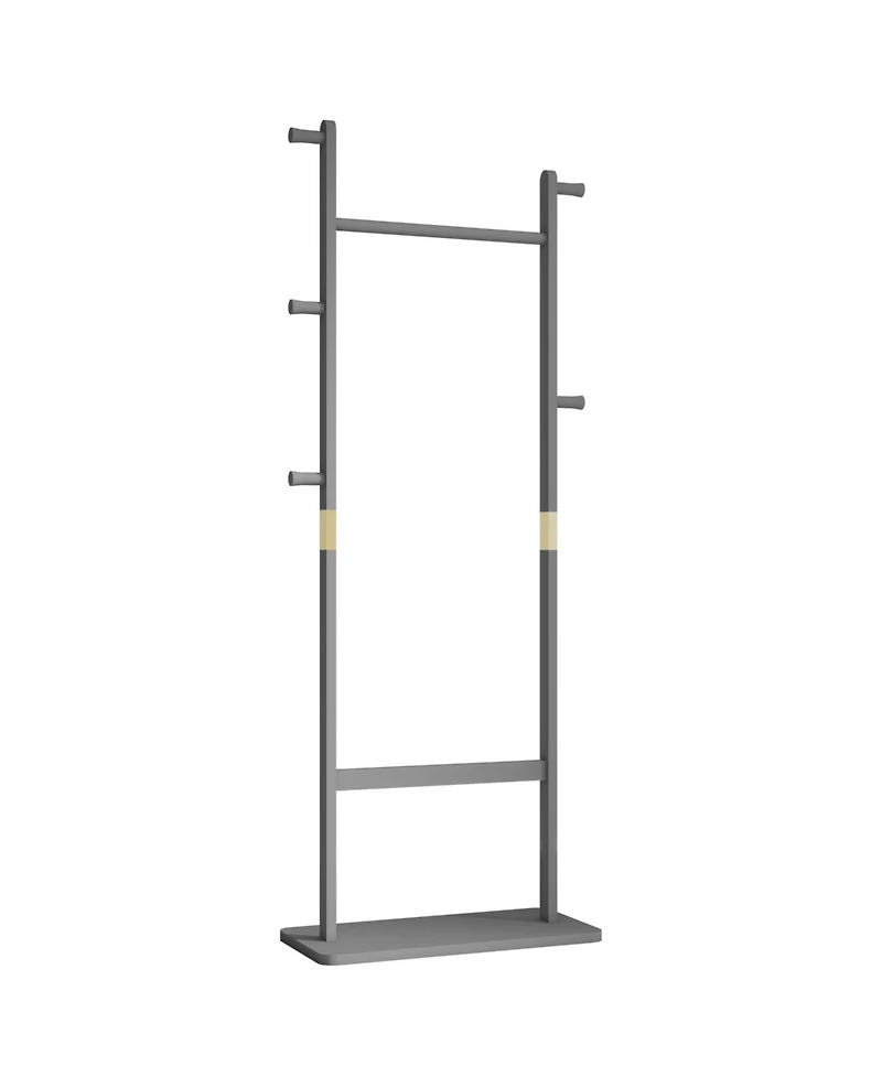 Streamdale Athenian Grey Coat Rack Solid Wood, Easy Assembly, Ideal for Entryway or Bedroom