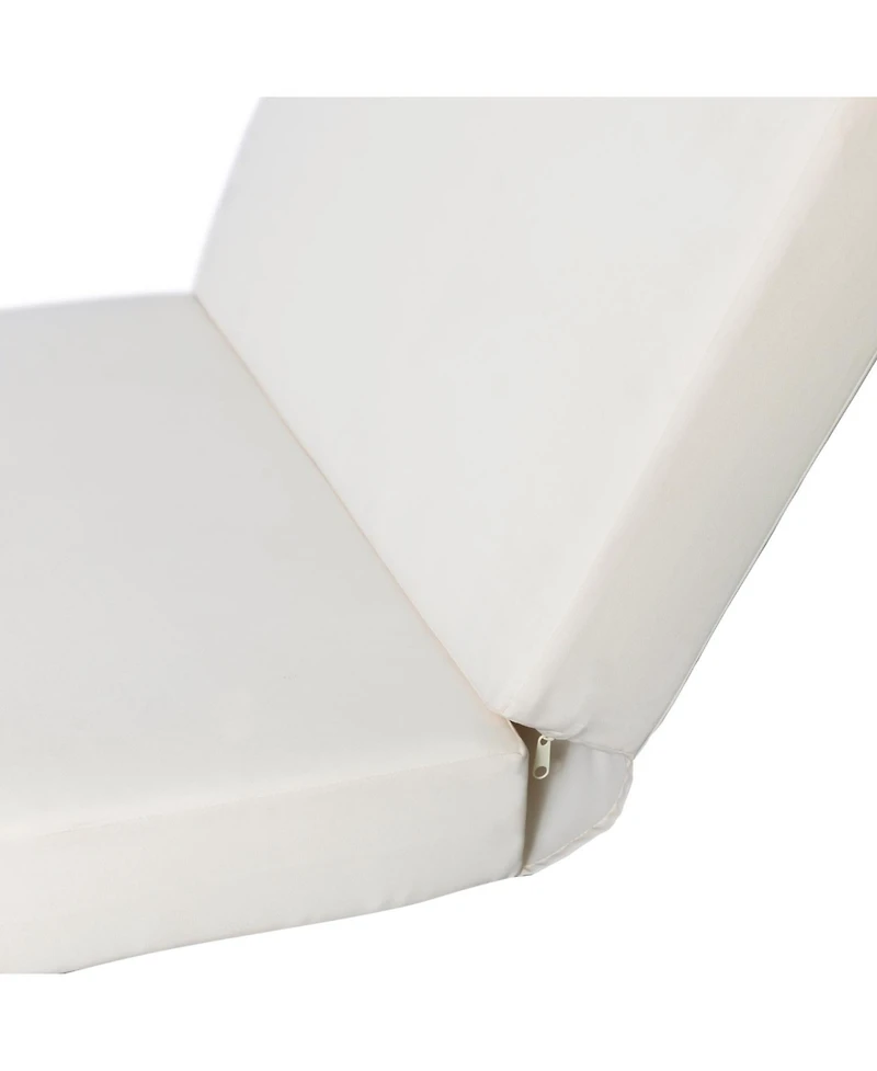 Streamdale Outdoor Chaise Lounge with Cushion & Folding Table