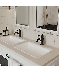 Single Hole Single-Handle Bathroom Faucet Vanity Sink Basin Mixer Tap Antique in Matte Black