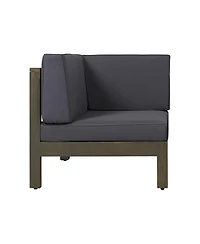 Streamdale Acacia Wood Outdoor Loveseat Sectional - 2 Piece Set