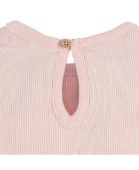 Gerber Baby Girls Crystal Pink Bodysuit and Shorts Set, 2-Pack