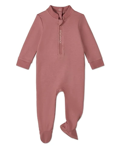 MeMoi Baby Girls Half Zip Stretch Blend Footie