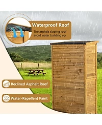Streamdale Waterproof Outdoor Storage Cabinet with Lock, Shelves, and Vertical Design