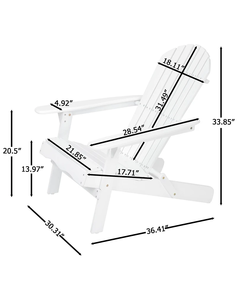 Streamdale Rustic Acacia Folding Adirondack Chair