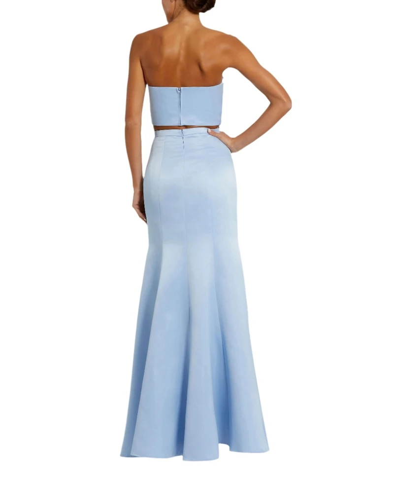 Mac Duggal Women's Strapless Bow Top and Mermaid Skirt 2 Piece Set