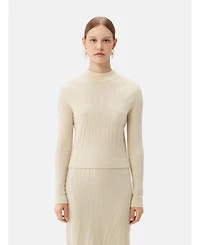 Gobi Cashmere Women's Cropped High Neck Cashmere Sweater