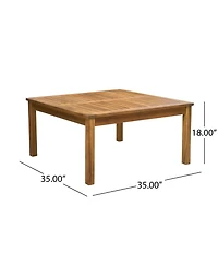 Acacia Wood Outdoor Sofa & Table Set with Water-Resistant Cushions