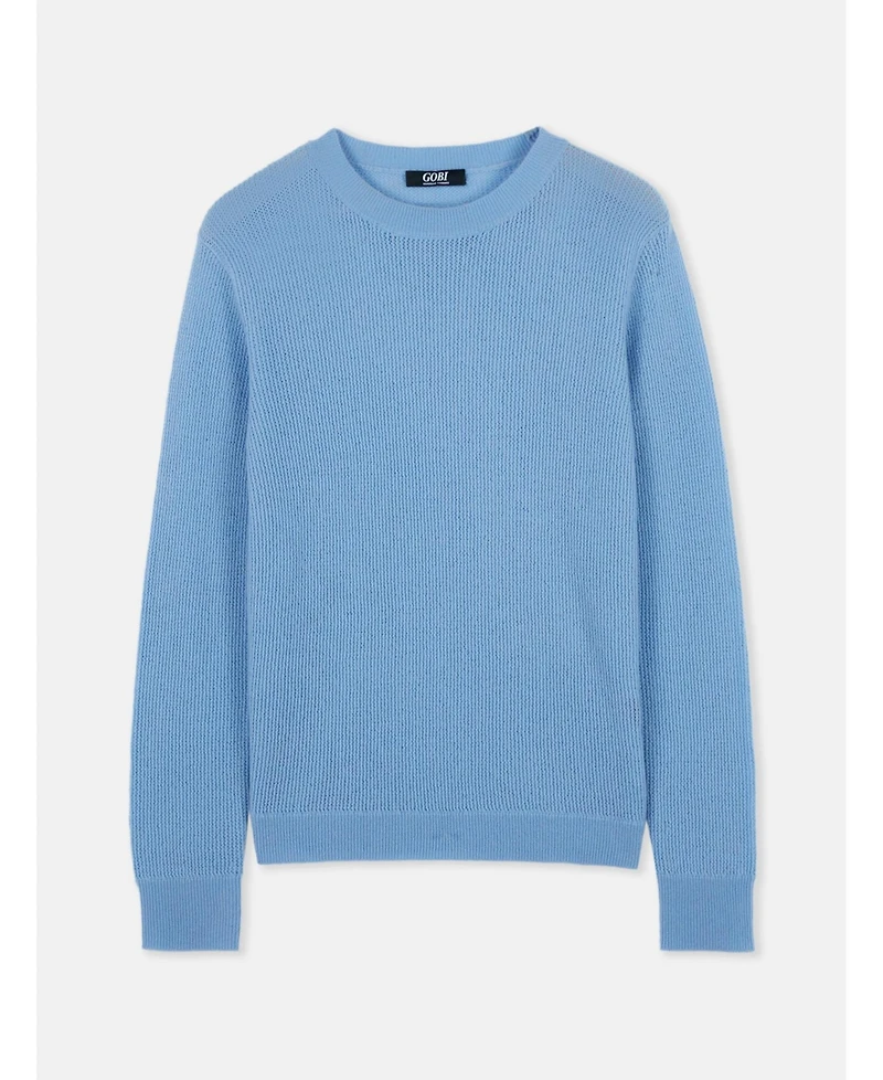 Gobi Cashmere Women's Ajour-Knit Crewneck Sweater