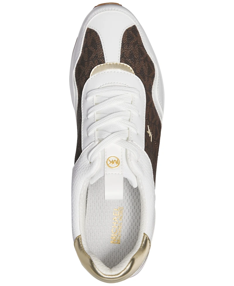 Michael Kors Women's Raina Lace-Up Trainer Running Sneakers