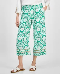Jm Collection Women's Printed Pull-On Wide-Leg Pants, Exclusively at Macy's