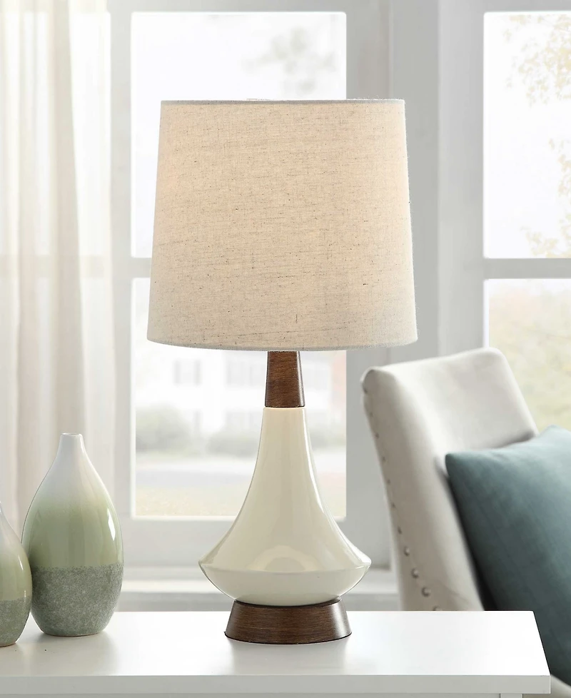 StyleCraft Home Collection 18.5" Mid Century Modern Ceramic Table Lamp