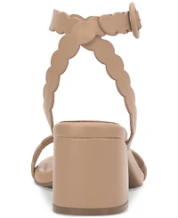 On 34th Women's Pathina Scalloped Block Heel Sandals