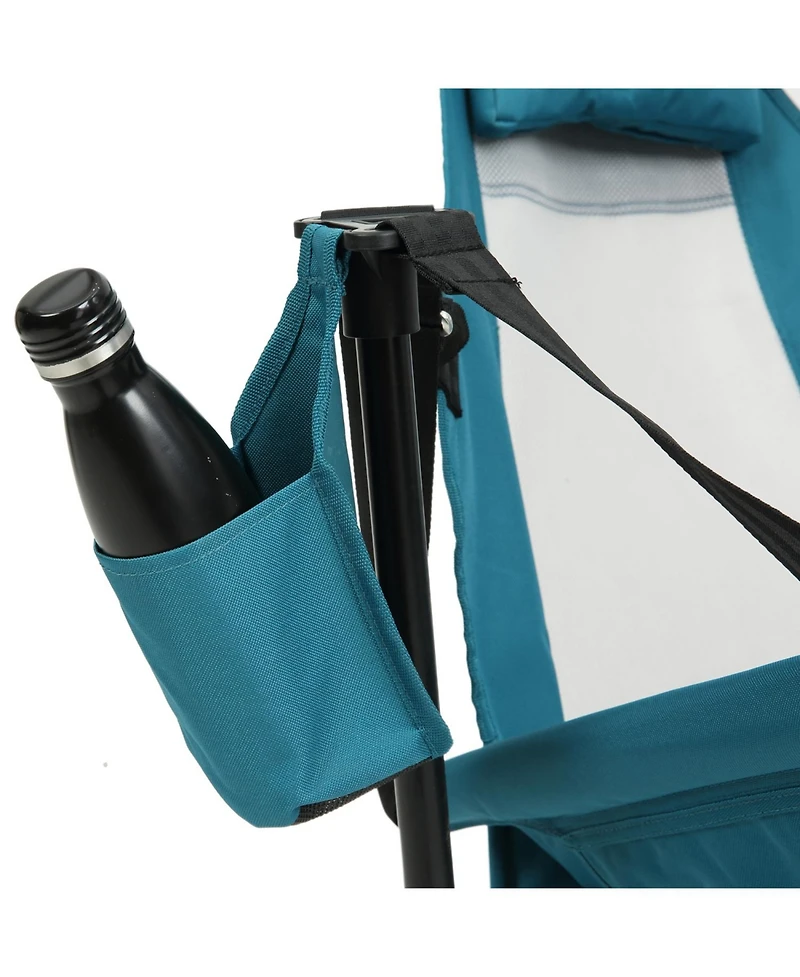 Streamdale Blue portable folding rocking chairs (2pcs) for camping/lawn