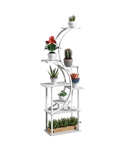 Outsunny 8 Tier Plant Sd, 62" S-Shaped Shelf, ish