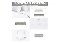 Superior Egyptian Cotton 300 Thread Count Solid Duvet Cover Set