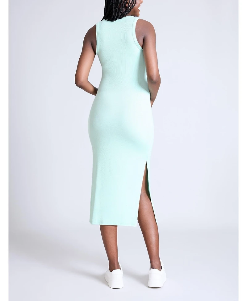 Motherhood Maternity Women's Crew Neck Sleeveless Racerback Midi Dress