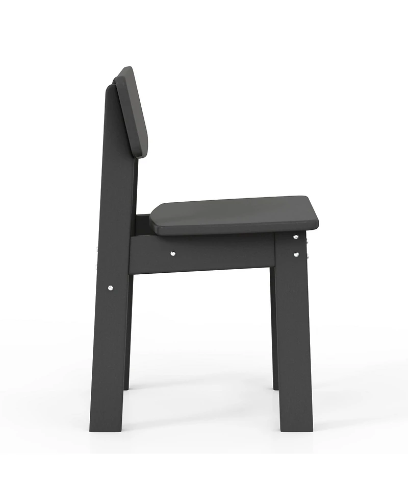 Kids 5-Piece Modern Hdpe Dining Table and Chairs Set