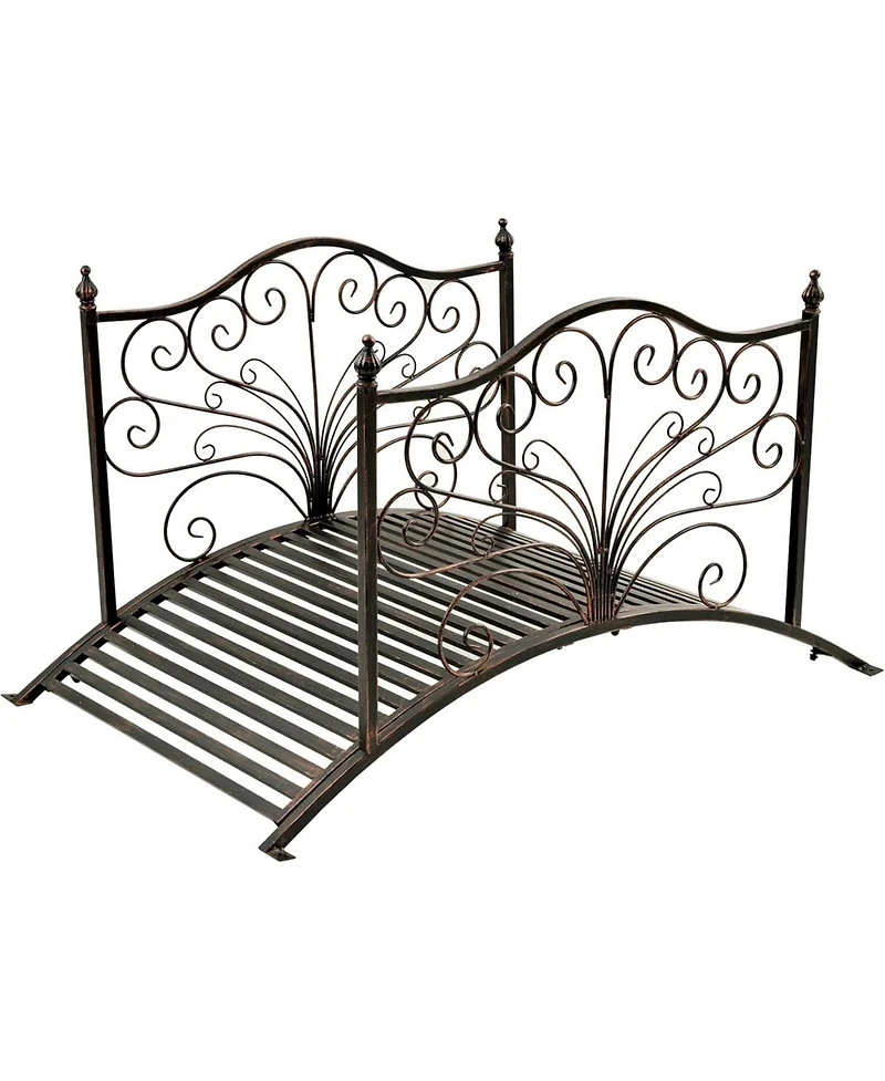 Outdoor Heavy-Duty Metal Garden Bridge for Durable Landscape Decoration