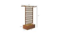 Multi-Functional Wooden Garden Trellis with Planter Box