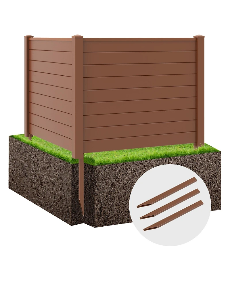 Outdoor Privacy Screens Fence Panels with Long Stakes Durable and Secure Garden or Patio Dividers