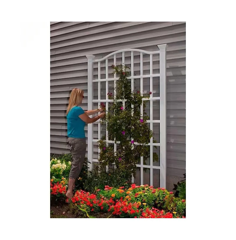 Outdoor Vinyl Garden Trellis Privacy Screen for Stylish Outdoor Privacy and Decor