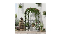 Garden Arch with 2-Seat Bench