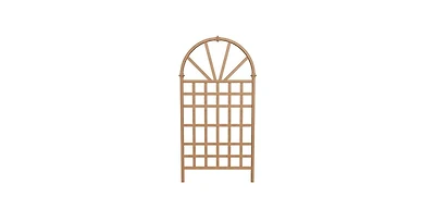 Outdoor Vinyl Lattice Garden Trellis with Arched Top