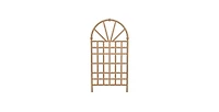 Outdoor Vinyl Lattice Garden Trellis with Arched Top