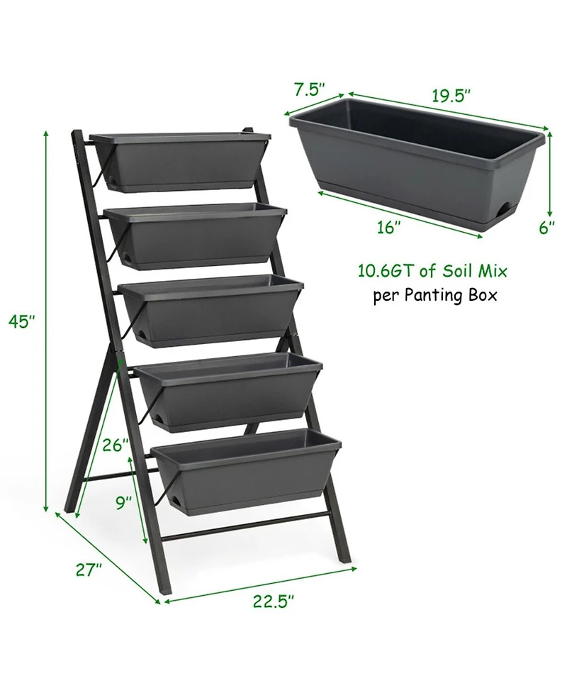 Raised Garden Bed Durable Planter Box for Growing Vegetables, Herbs, and Flowers