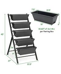Raised Garden Bed Durable Planter Box for Growing Vegetables, Herbs, and Flowers