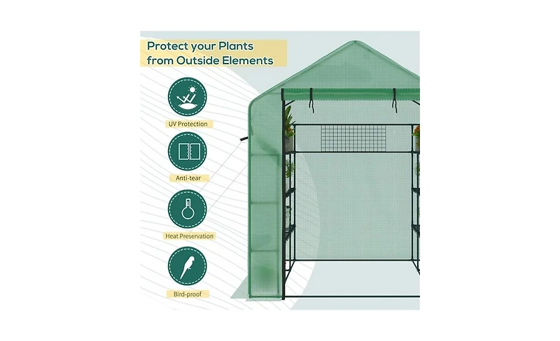 Garden Greenhouse – Sturdy Outdoor Shelter for Thriving Plants and Vegetables
