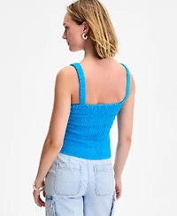 On 34th Women's Cotton Gauze Smocked Tank, Exclusively at Macy's