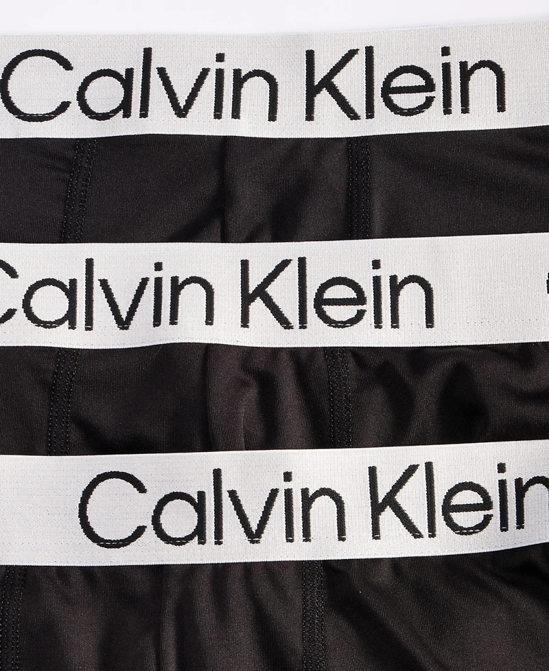 Calvin Klein Men's 3-Pk. Chromatic Brushed Micro Trunks