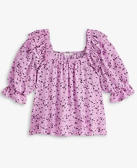On 34th Women's Printed Balloon-Sleeve Blouse, Exclusively at Macy's